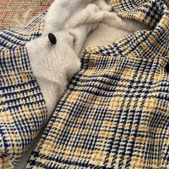 Vintage Wool Hooded Reversible Tartan Plaid Cape - Picture 7 of 12